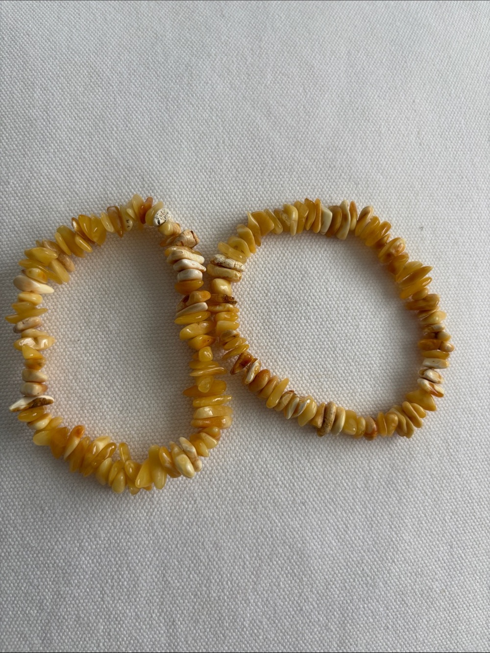 Yellow Amber Chip Stretch Bracelets - from Estonia Amber boutiques shop